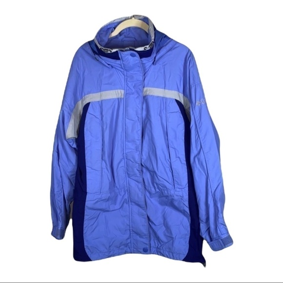 Columbia Powder Blue Front Zip Jacket Size M - Picture 1 of 6